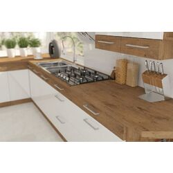 Dulap Mobhaus Vega 60 DK-210 2F (Lancelot Oak/White Extra High Gloss) Thumb