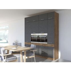 Penal Mobhaus Vega 60 DKS-210 3S 1F (Lancelot Oak/Matte Gray) Thumb