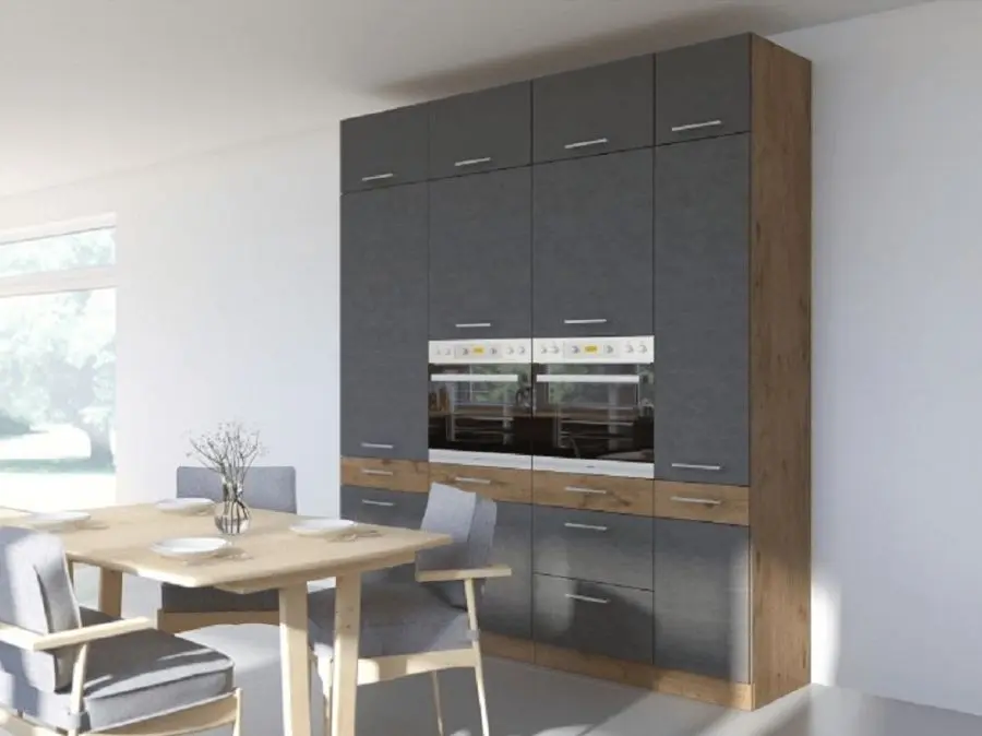 Penal Mobhaus Vega 60 DKS-210 3S 1F (Lancelot Oak/Matte Gray) - 3