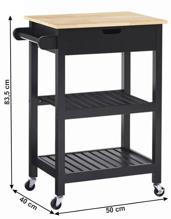 Сервировочная тележка Mobhaus Arete (Natural/Black)