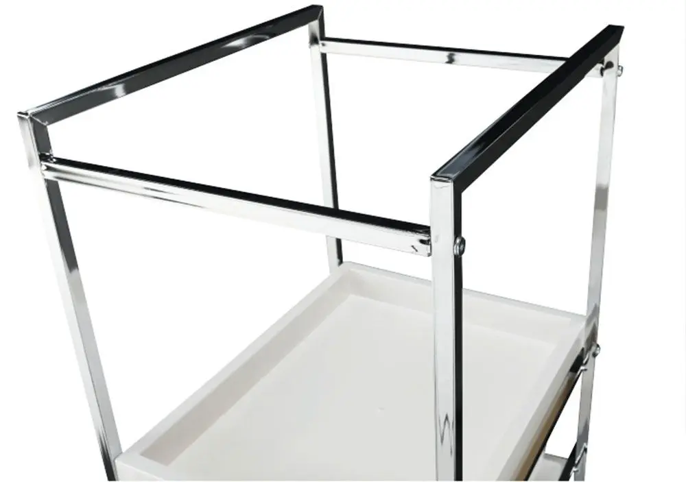 Carucior de servire Mobhaus Corfu (White/Chrome)