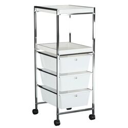 Carucior de servire Mobhaus Corfu (White/Chrome) Thumb