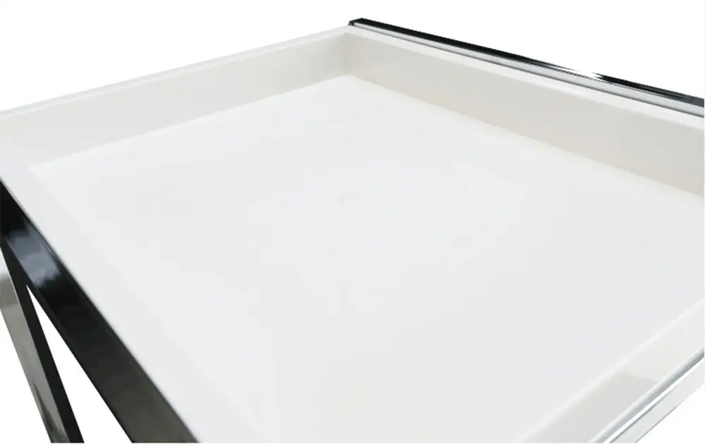 Carucior de servire Mobhaus Corfu (White/Chrome)