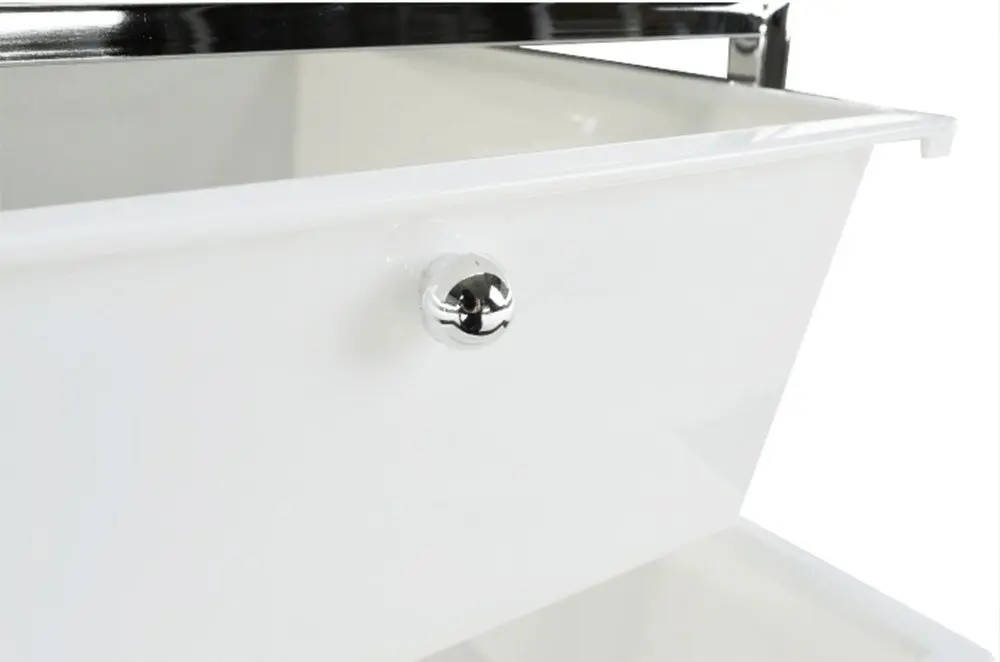 Carucior de servire Mobhaus Corfu (White/Chrome)