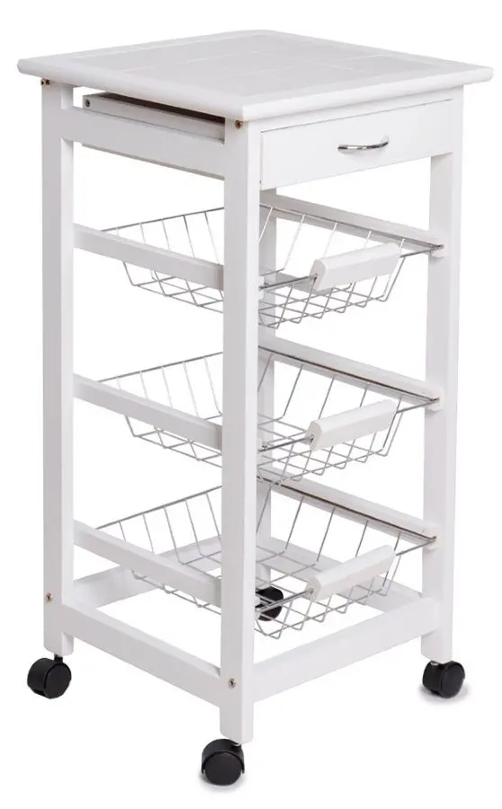 Carucior de servire Mobhaus Korus (White)