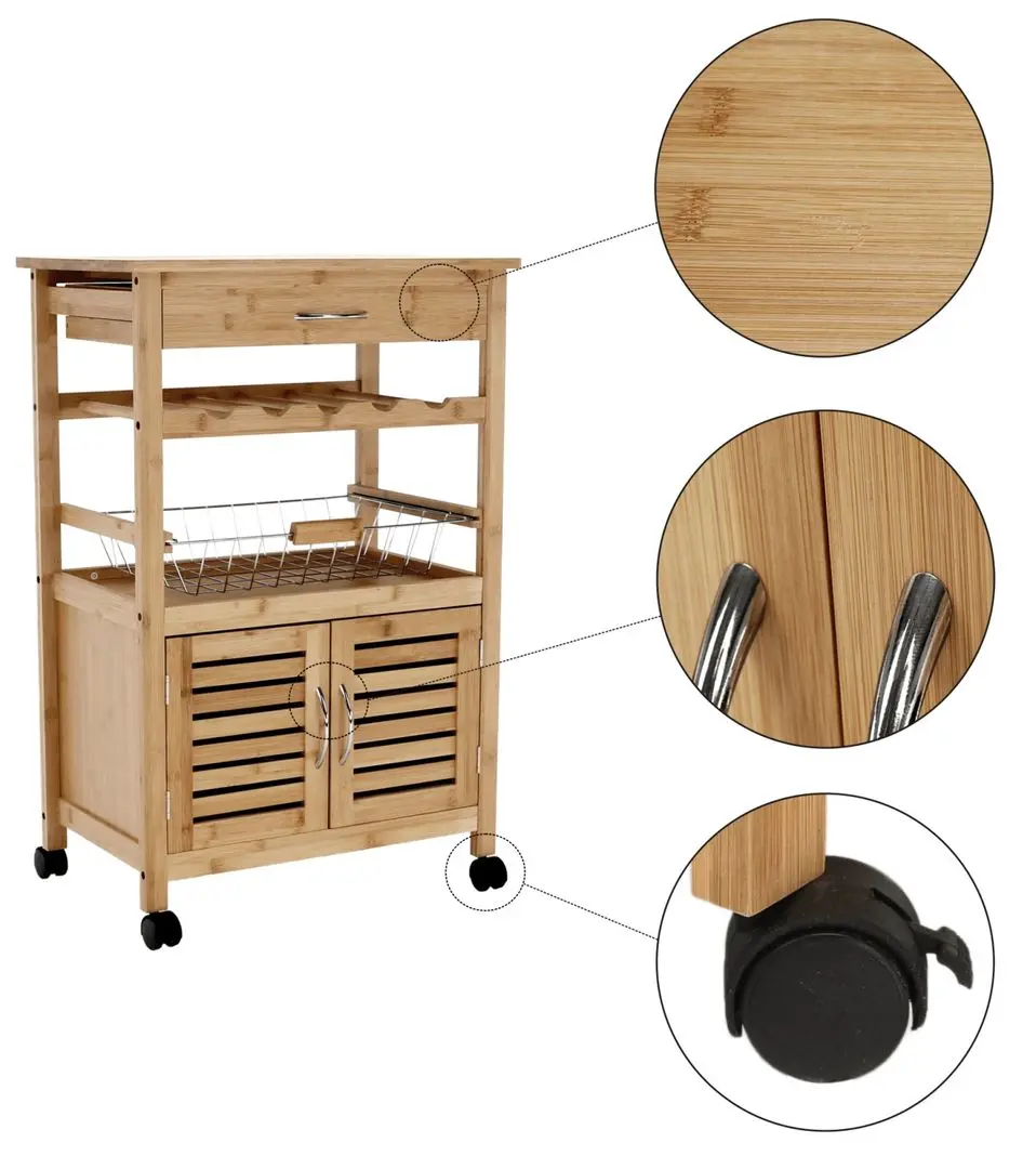 Сервировочная тележка Mobhaus Navid (Natural)