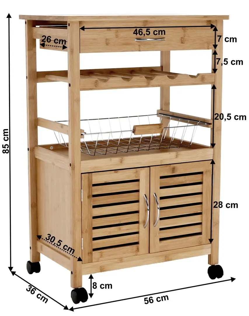Сервировочная тележка Mobhaus Navid (Natural)