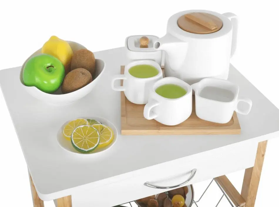 Сервировочная тележка Mobhaus Rapid (White/Natural)