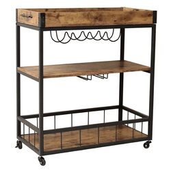 Сервировочная тележка Mobhaus Silvius (Smoked Oak/Black) Thumb