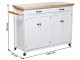 Dulap-carucior Mobhaus Galant (White/Natural)