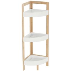 Etajera de colt Mobhaus Fong (White/Natural)