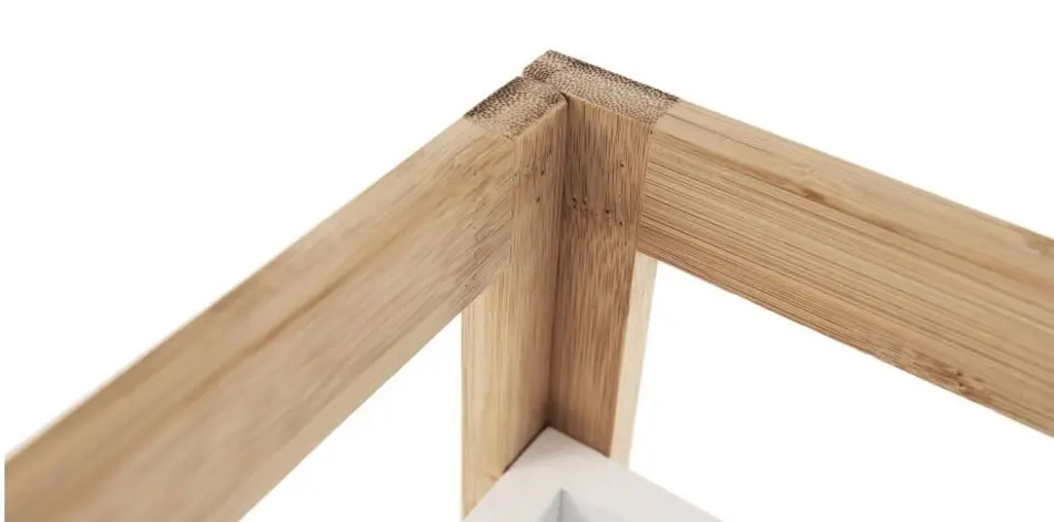 Etajera de colt Mobhaus Fong (White/Natural)