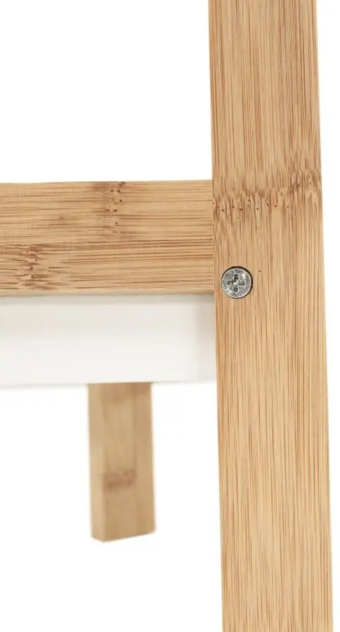 Etajera de colt Mobhaus Fong (White/Natural)