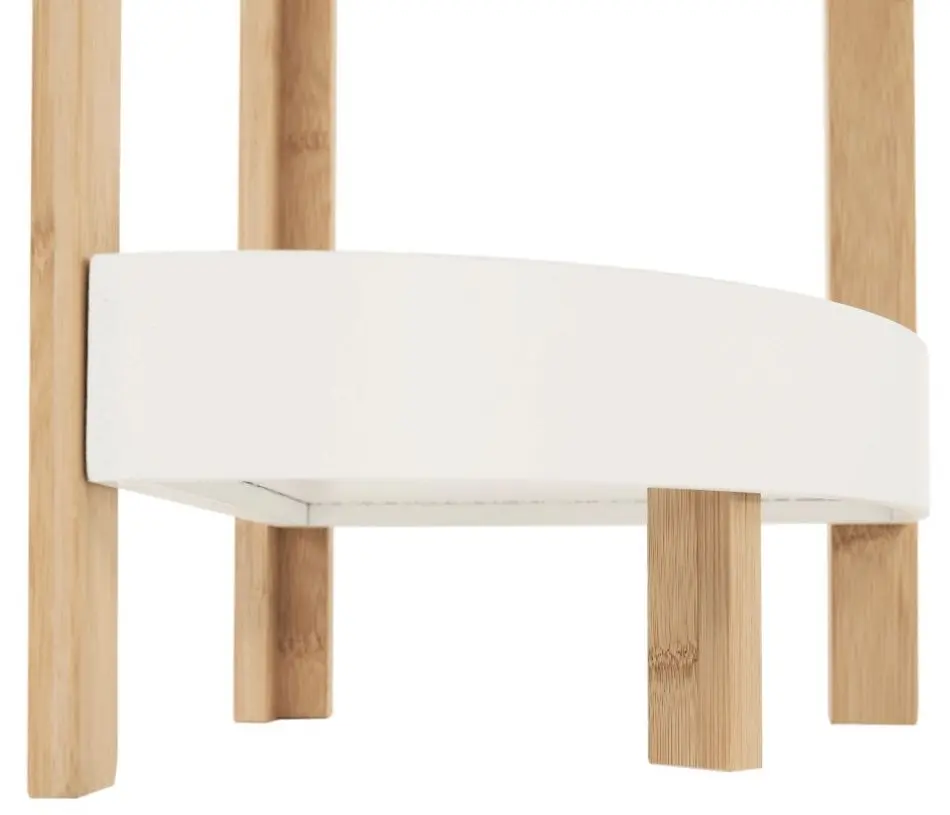 Etajera de colt Mobhaus Fong (White/Natural)