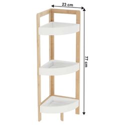 Etajera de colt Mobhaus Fong (White/Natural) Thumb