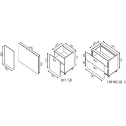 Кухонный островок Modern Bono 1.3m Thumb