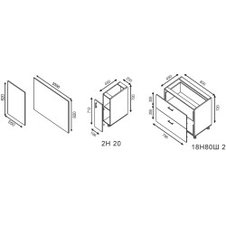 Insula bucatarie Modern Bono 1m Thumb