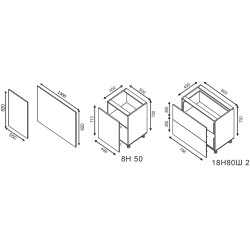 Insula bucatarie Modern Dolce Vita 1.3m Thumb