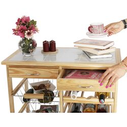 Carucior de servire Tempo Kondela Cayman (Natural) Thumb