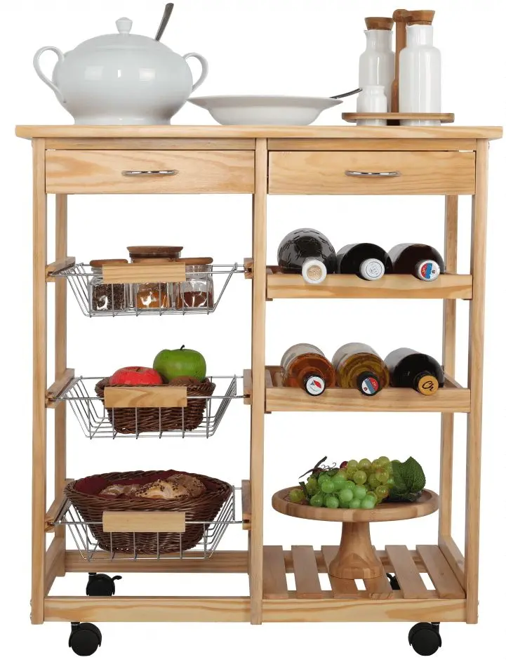 Carucior de servire Tempo Kondela Cayman (Natural)