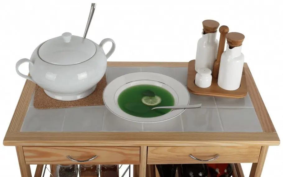 Carucior de servire Tempo Kondela Cayman (Natural)