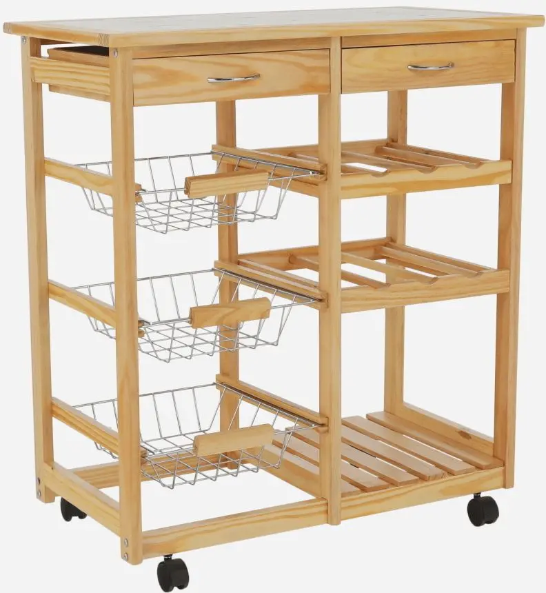 Carucior de servire Tempo Kondela Cayman (Natural)