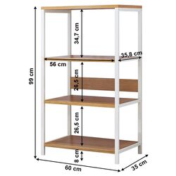 Etajera Tempo Kondela Salve (Sonoma Oak/White) Thumb