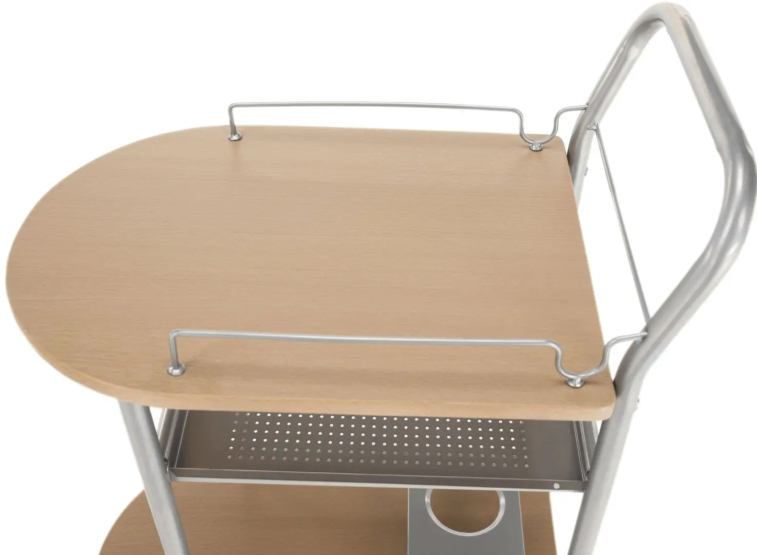 Стол сервировочный Tempo Kondela Lima (Beech/Silver)