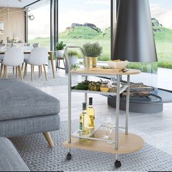 Стол сервировочный Tempo Kondela Lima (Beech/Silver) Thumb