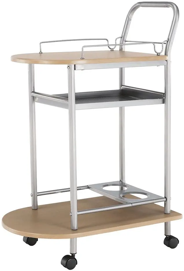 Стол сервировочный Tempo Kondela Lima (Beech/Silver)