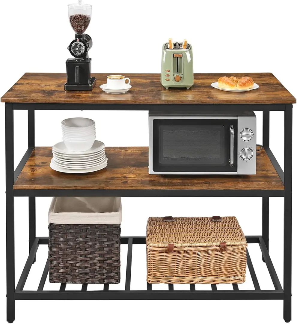 Insula bucatarie Vasagle KKI01BX (Rustic Brown/Black) - 3