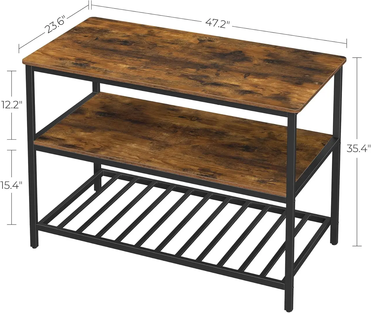 Insula bucatarie Vasagle KKI01BX (Rustic Brown/Black) - 7