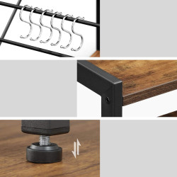 Insula bucatarie Vasagle KKS96X (Rustic Brown/Black) Thumb