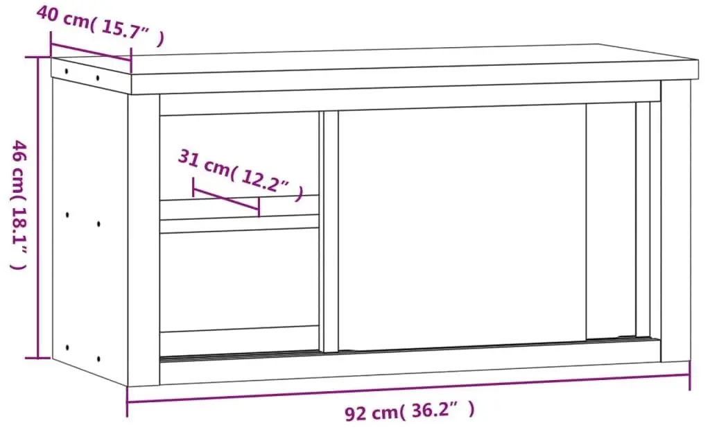 Modul superior VidaXL 376442 (Silver)
