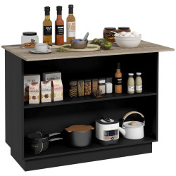 Кухонный остров Homcom 801-354V80BK (Black/Oak) Thumb