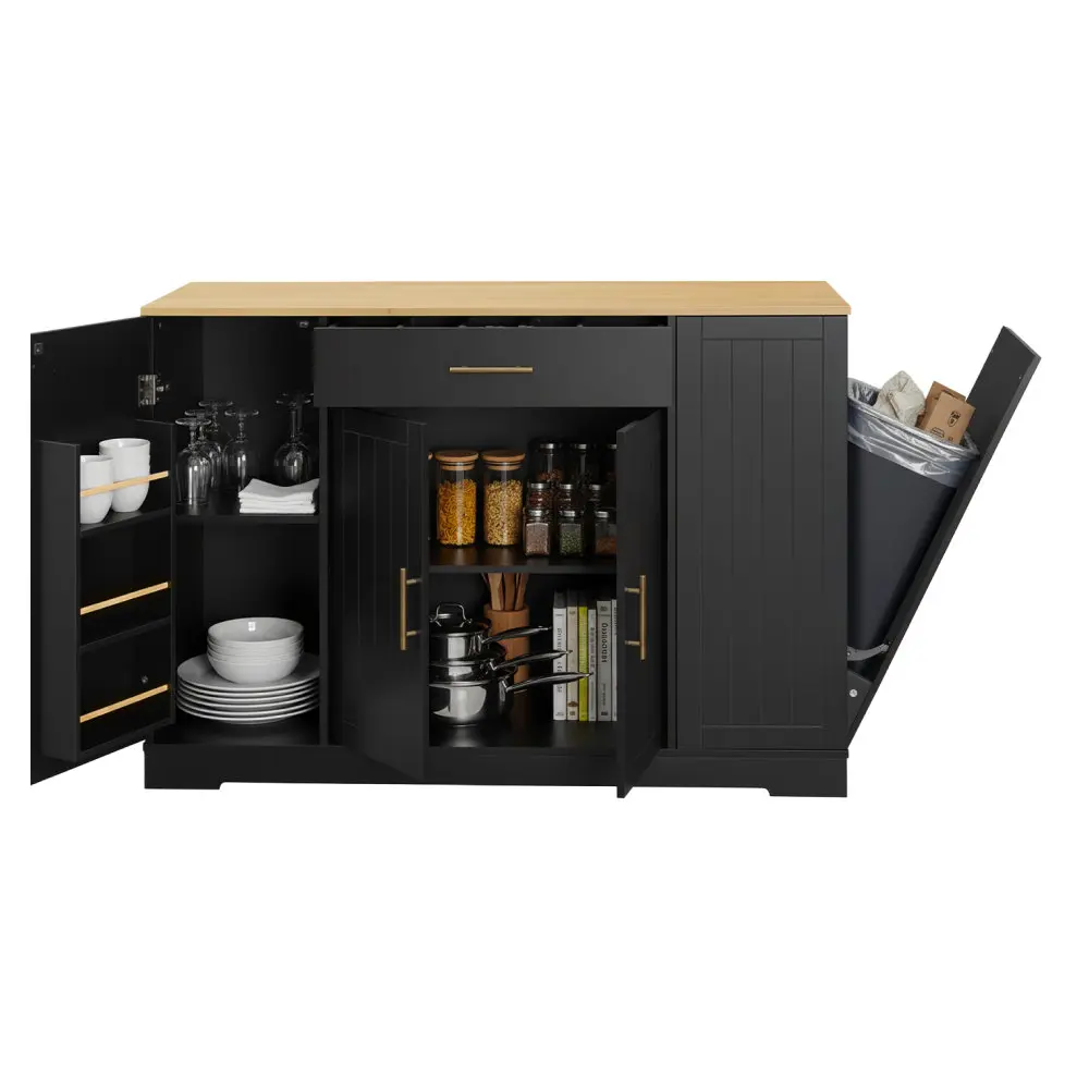 Кухонный остров Tempo Kondela Torio (Black/Oak) - 5