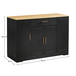 Кухонный остров Tempo Kondela Torio (Black/Oak) Thumb
