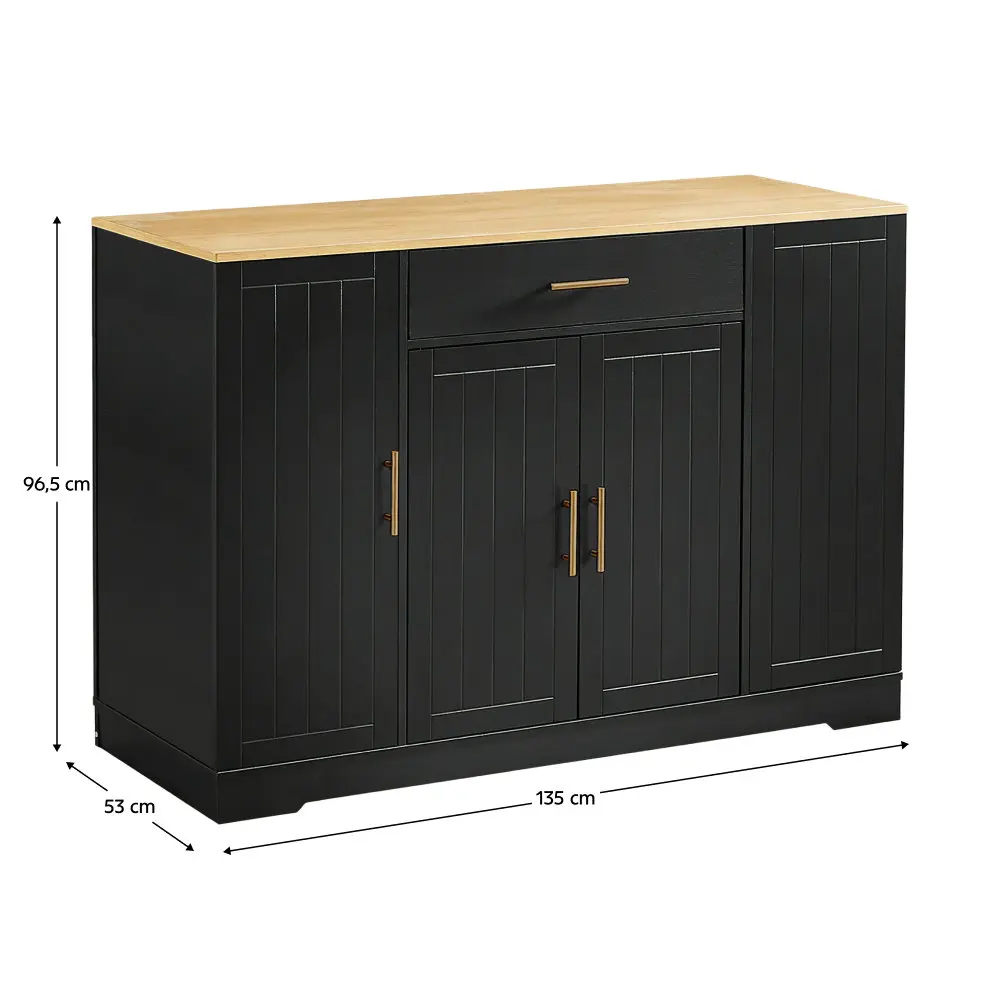 Кухонный остров Tempo Kondela Torio (Black/Oak) - 8