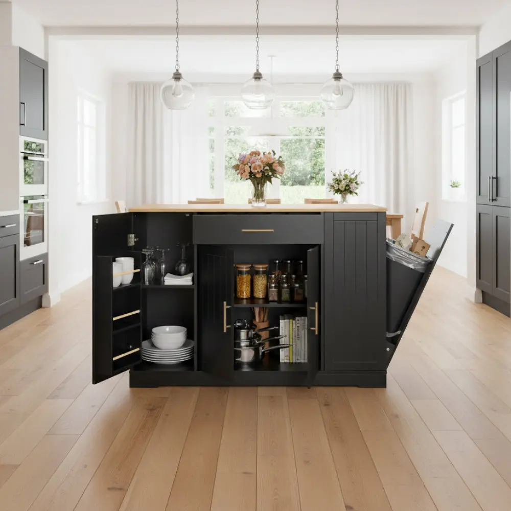 Кухонный остров Tempo Kondela Torio (Black/Oak)