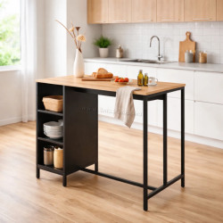 Кухонный островок Tempo Kondela Figo 100x60 (Oak/Black)