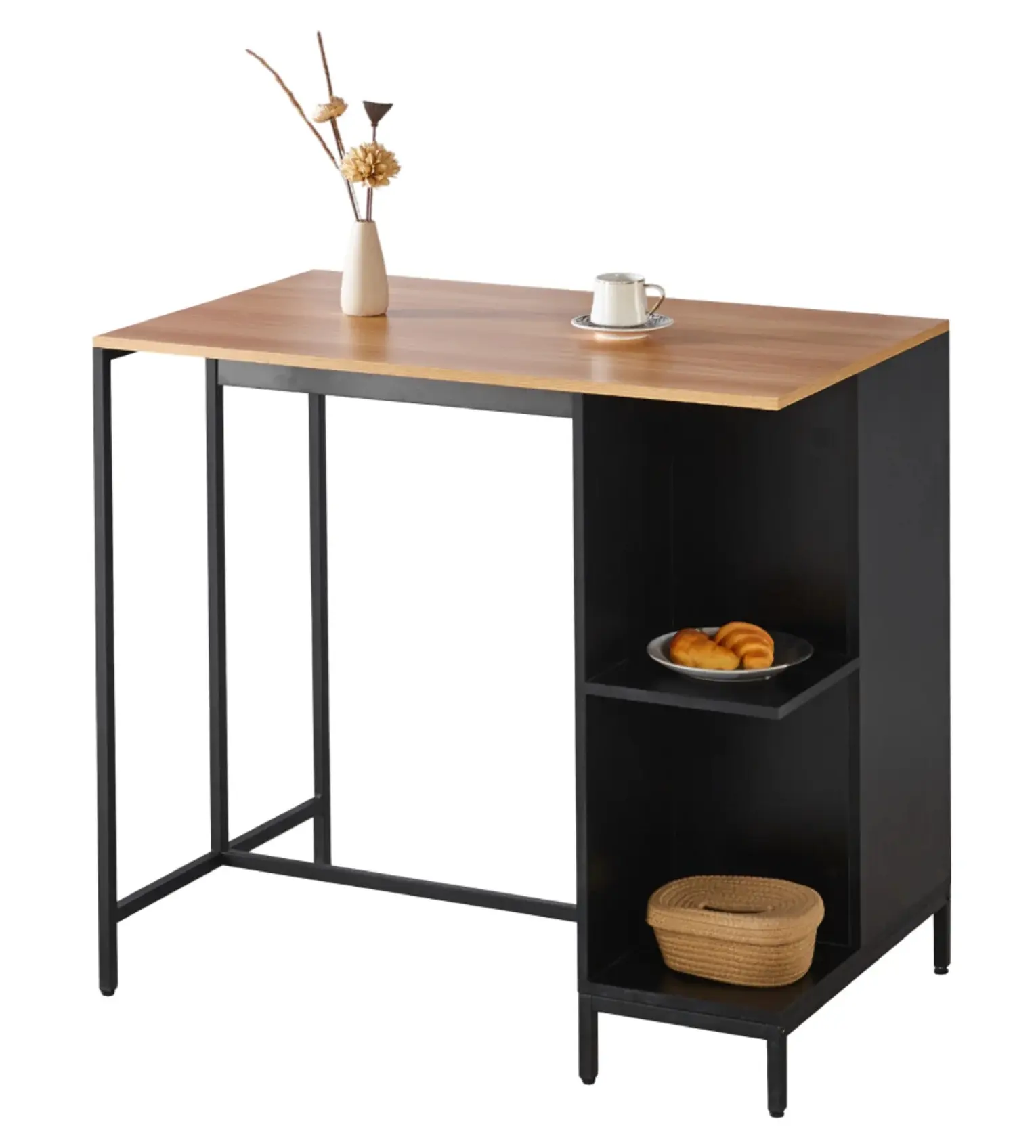 Кухонный островок Tempo Kondela Figo 100x60 (Oak/Black) - 4