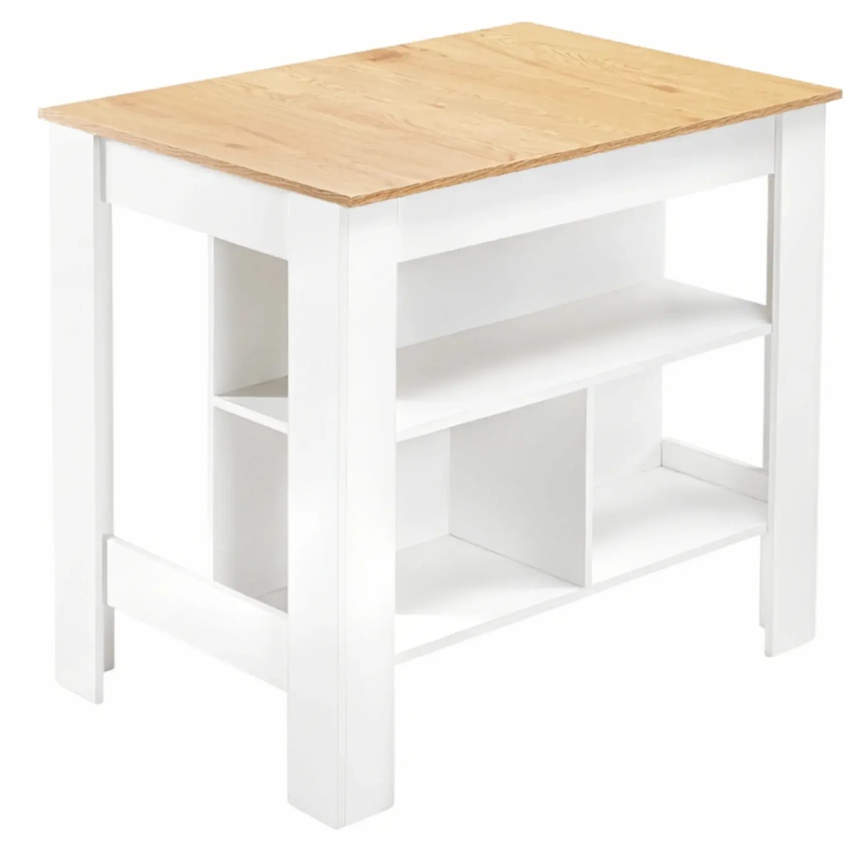 Кухонный островок Tempo Kondela Lunan 103x70 (Oak/White) - 3