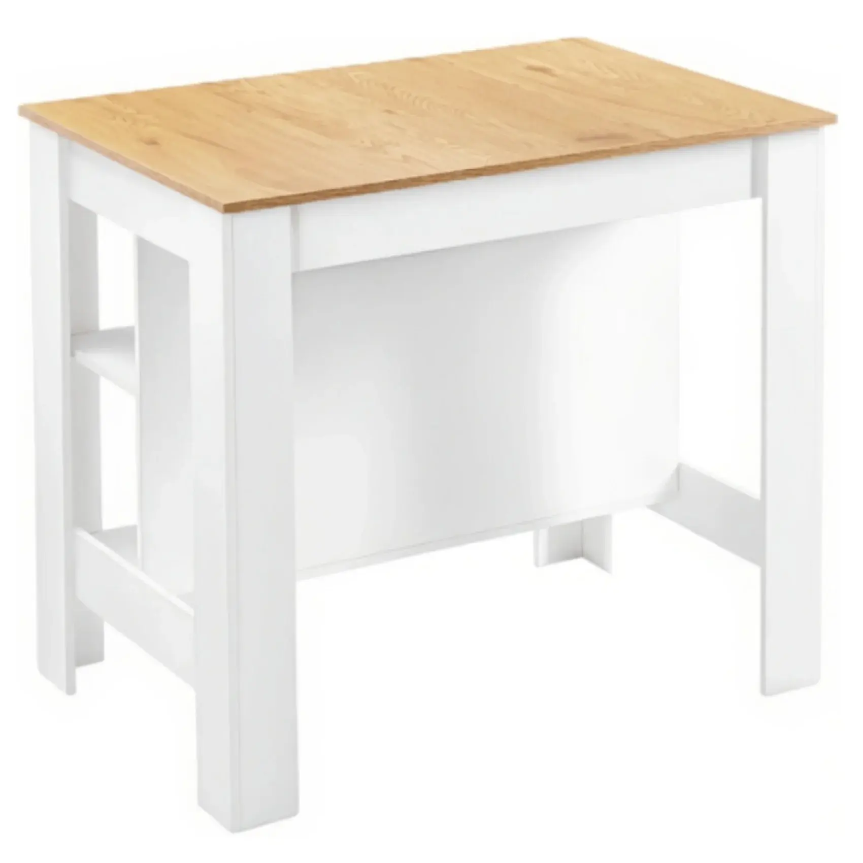 Кухонный островок Tempo Kondela Lunan 103x70 (Oak/White) - 4