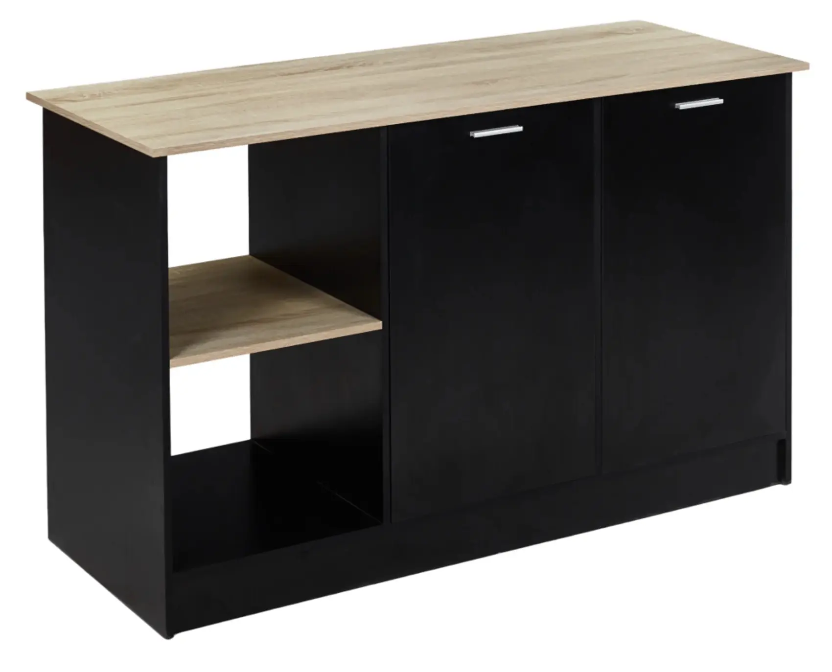 Кухонный островок Tempo Kondela Pompej 150x60 (Oak/Black) - 3