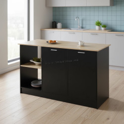 Кухонный островок Tempo Kondela Pompej 150x60 (Oak/Black)