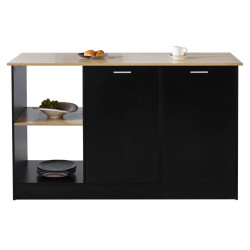 Кухонный островок Tempo Kondela Pompej 150x60 (Oak/Black) Thumb