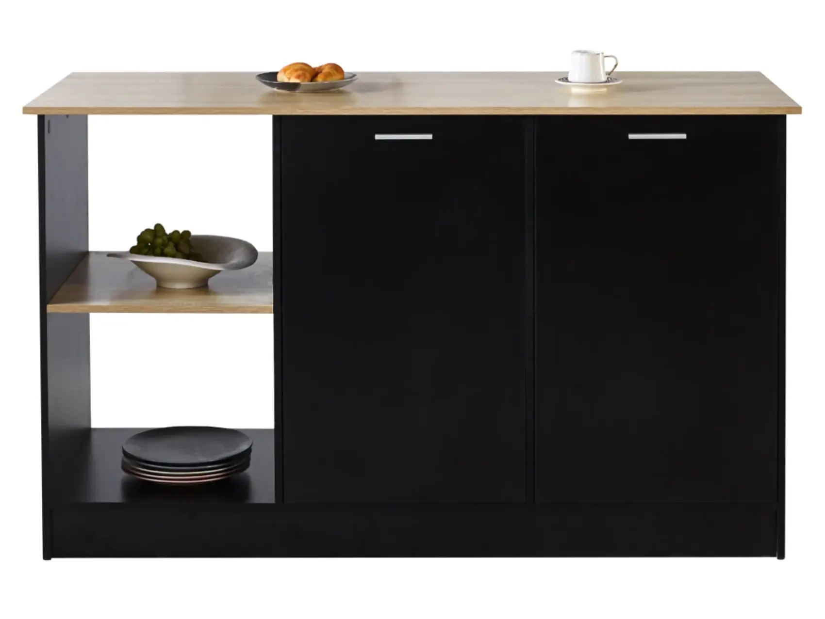 Кухонный островок Tempo Kondela Pompej 150x60 (Oak/Black) - 4