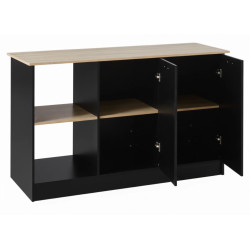 Кухонный островок Tempo Kondela Pompej 150x60 (Oak/Black) Thumb