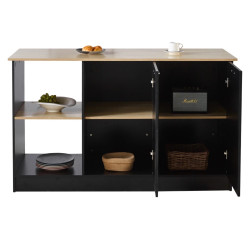 Кухонный островок Tempo Kondela Pompej 150x60 (Oak/Black) Thumb