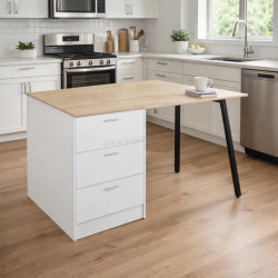 Кухонный островок Tempo Kondela Xilo 150x90 (Oak/White)